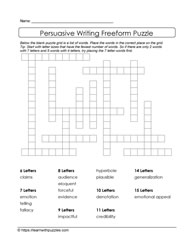 Persuasive Writing Freeform #04