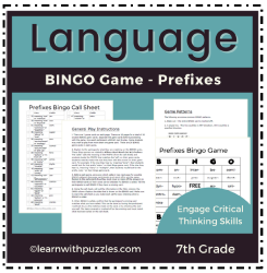 Prefixes Bingo Game