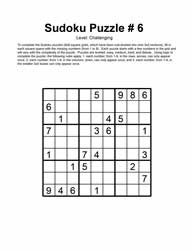 Printable Sudoku (6-10)