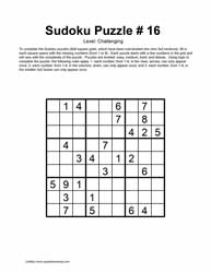 Printable Sudoku (16-20)