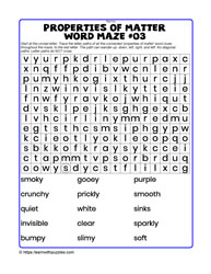 Properties Word Maze#03