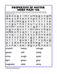 Properties Word Maze#06