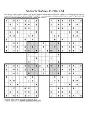 Samurai Sudoku Puzzle 04