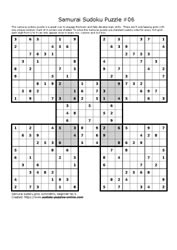 Samurai Sudoku Puzzle 06