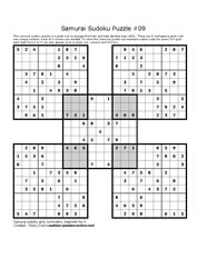 Samurai Sudoku Puzzle 09