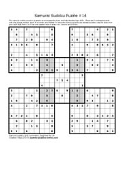 Samurai Sudoku Puzzle 14
