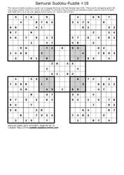 Samurai Sudoku Puzzle 18