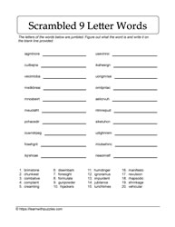 9-Letter Word Scramble