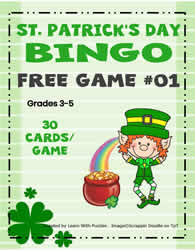 St. Patrick's Day Bingo Game-01
