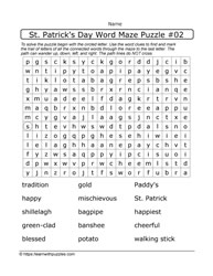 St. Patrick's Day Word Maze #02