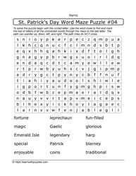 St. Patrick's Day Word Maze #04