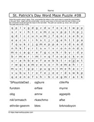 St. Patrick's Day Word Maze #08