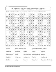 St. Patrick's Day Word Search #01