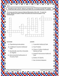 USA Monuments Crossword #2