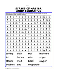 States of Matter Wordsearch#05