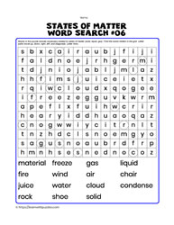 States of Matter Wordsearch#06