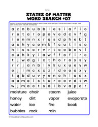 States of Matter Wordsearch#07