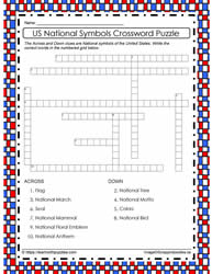 National Symbols Crossword Puzzle