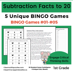 Subtraction Facts to 20 #01-#05