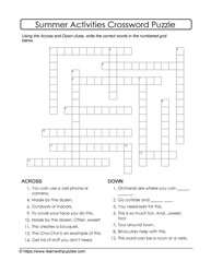 Summer Crossword Puzzle #03