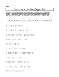 Summer Cryptolist Puzzle #25