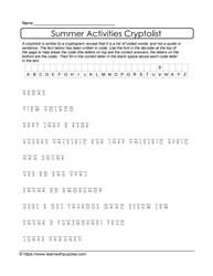 Summer Cryptolist Puzzle #33