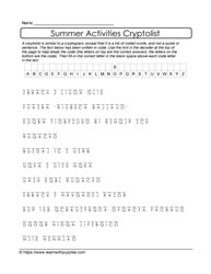 Summer Cryptolist Puzzle #35