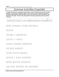 Summer Cryptolist Puzzle #36