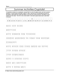 Summer Cryptolist Puzzle #40
