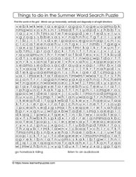 Deluxe Summer Word Search #03