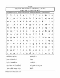Scrambled Letters Word Search #01