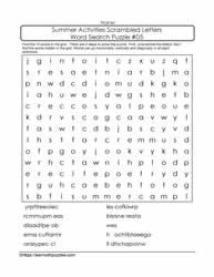 Scrambled Letters Word Search #05