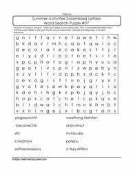 Scrambled Letters Word Search #07