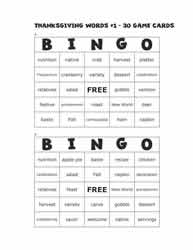 Thanksgiving Bingo Cards 5-6