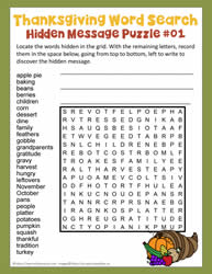 Word Search Hidden Message Printable #01