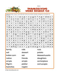 Thanksgiving Word Search #11
