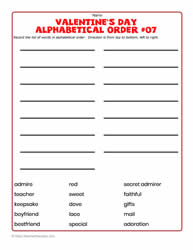 Alphabetical Order #07