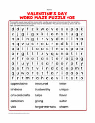Valentine's Word Maze #05