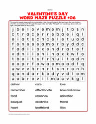 Valentine's Word Maze #06