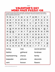 Valentine's Word Maze #08