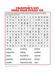 Valentine's Word Maze #09