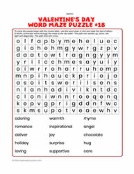 Valentine's Word Maze #18