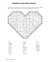 Valentine's Word Search #02