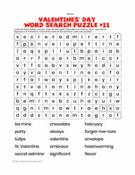 Valentine's Word Search #11
