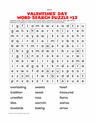Valentine's Word Search #13