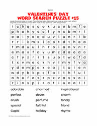 Valentine's Word Search #15
