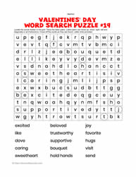 Valentine's Word Search #19