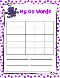 Letter O Activity Word Search