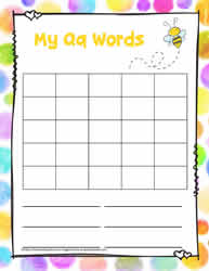 Letter Q Activity Word Search