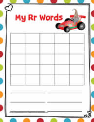 Letter R Activity Word Search